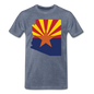 Arizona Info Map - Men's Premium T-Shirt - heather blue