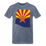 Arizona Info Map - Men's Premium T-Shirt - heather blue