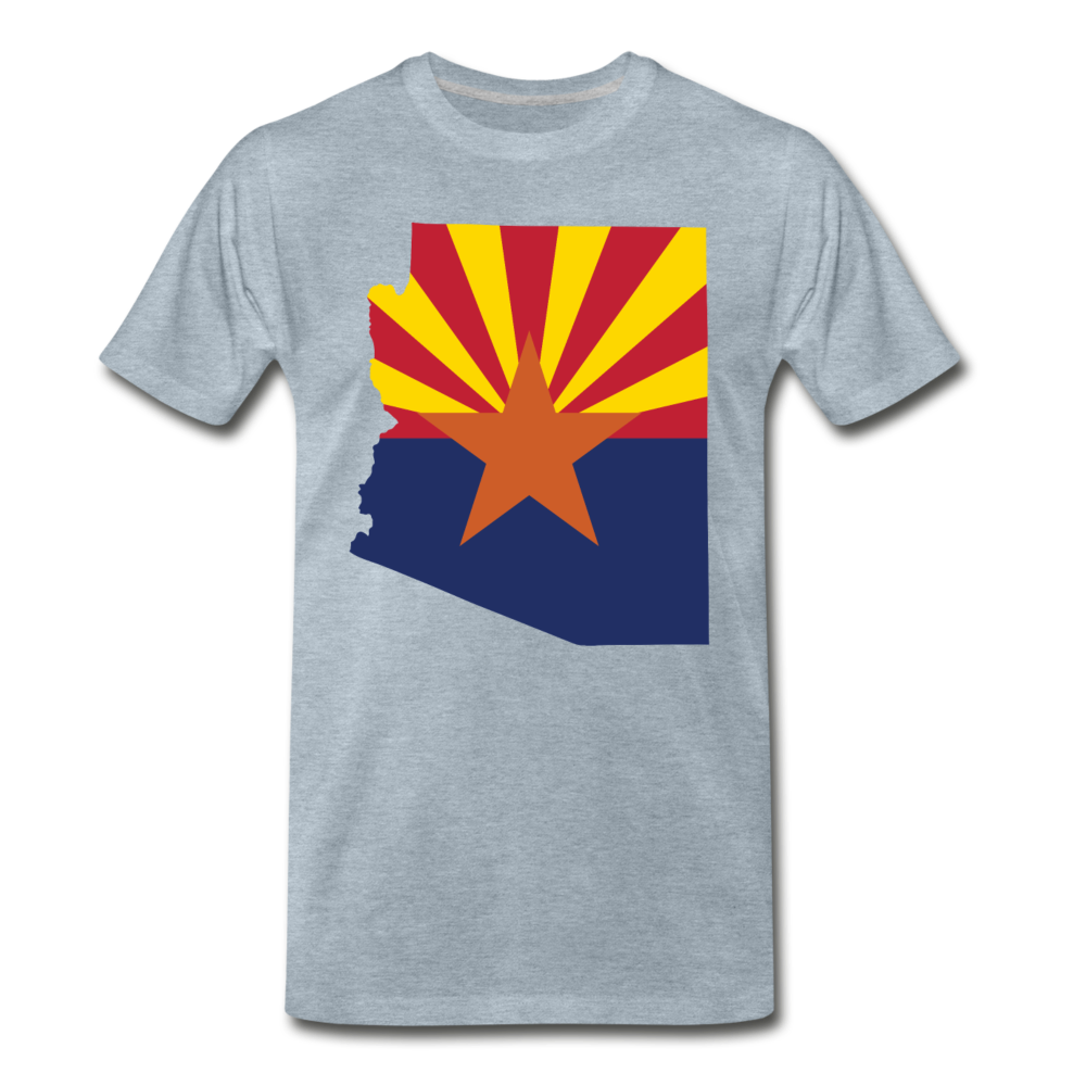 Arizona Info Map - Men's Premium T-Shirt - heather ice blue