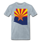 Arizona Info Map - Men's Premium T-Shirt - heather ice blue