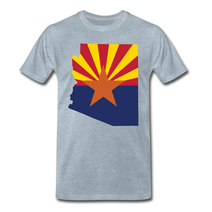 Arizona Info Map - Men's Premium T-Shirt - heather ice blue