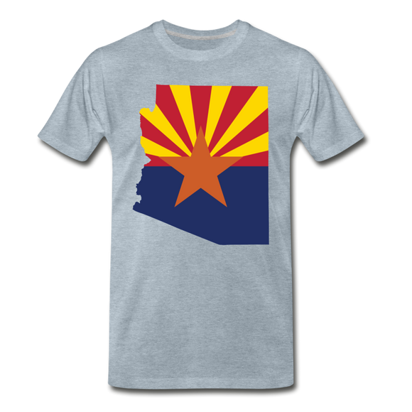 Arizona Info Map - Men's Premium T-Shirt - heather ice blue