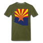 Arizona Info Map - Men's Premium T-Shirt - olive green