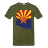 Arizona Info Map - Men's Premium T-Shirt - olive green