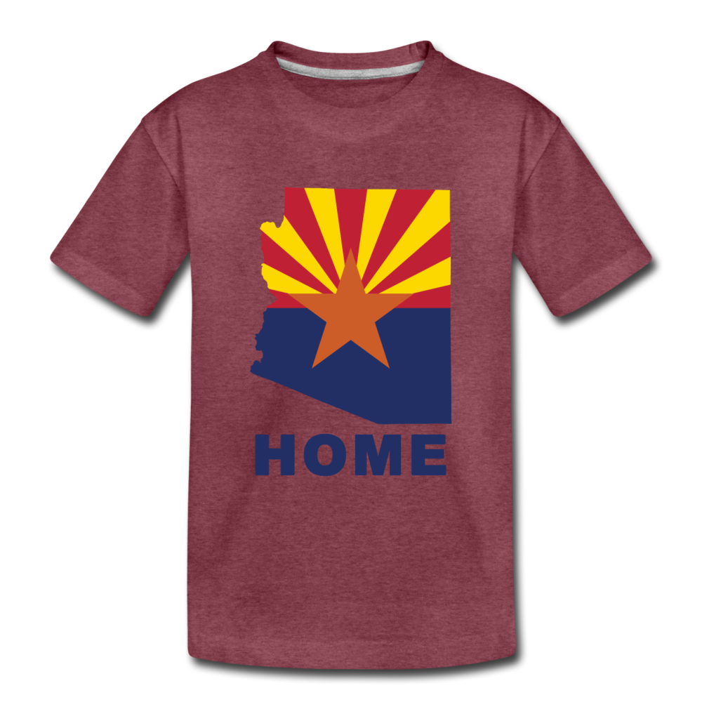 Arizona "HOME" - Kids' Premium T-Shirt - heather burgundy