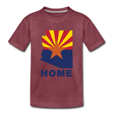 Arizona "HOME" - Kids' Premium T-Shirt - heather burgundy