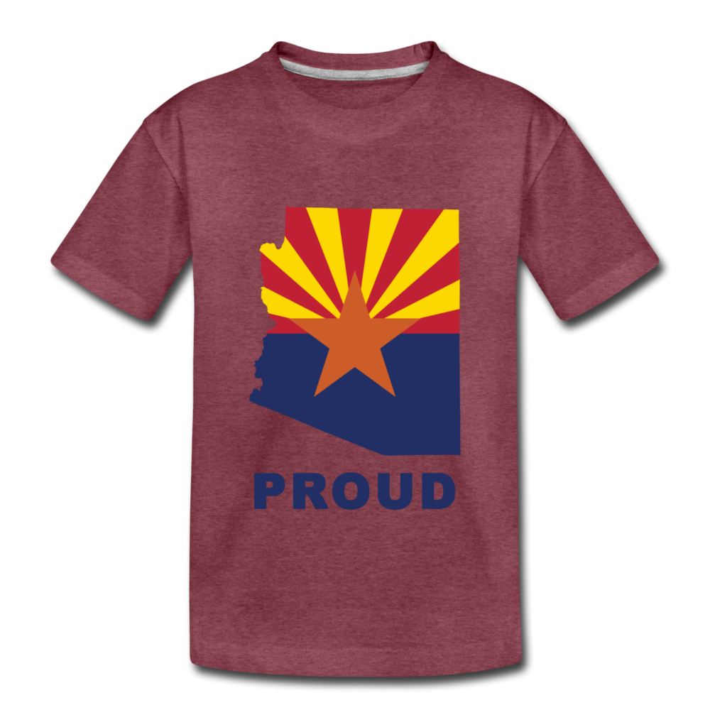 Arizona "PROUD" - Kids' Premium T-Shirt - heather burgundy