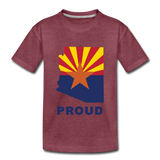Arizona "PROUD" - Kids' Premium T-Shirt - heather burgundy