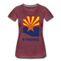 Arizona "STRONG" - Women’s Premium T-Shirt - heather burgundy