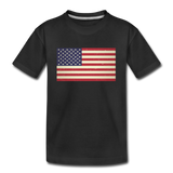 Vintage US Flag - Kids' Premium T-Shirt - black