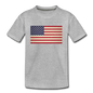 Vintage US Flag - Kids' Premium T-Shirt - heather gray