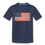 Vintage US Flag - Kids' Premium T-Shirt - navy