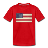 Vintage US Flag - Kids' Premium T-Shirt - red