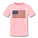 Vintage US Flag - Kids' Premium T-Shirt - pink