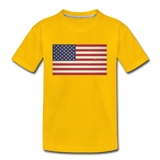 Vintage US Flag - Kids' Premium T-Shirt - sun yellow