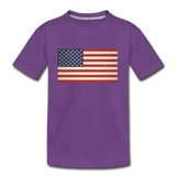 Vintage US Flag - Kids' Premium T-Shirt - purple