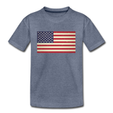 Vintage US Flag - Kids' Premium T-Shirt - heather blue