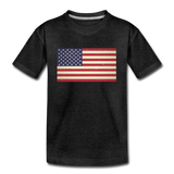 Vintage US Flag - Kids' Premium T-Shirt - charcoal gray