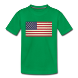 Vintage US Flag - Kids' Premium T-Shirt - kelly green
