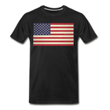 Vintage US Flag - Men's Premium T-Shirt - black