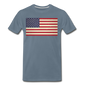 Vintage US Flag - Men's Premium T-Shirt - steel blue