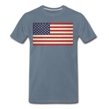 Vintage US Flag - Men's Premium T-Shirt - steel blue