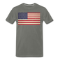 Vintage US Flag - Men's Premium T-Shirt - asphalt gray