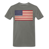 Vintage US Flag - Men's Premium T-Shirt - asphalt gray