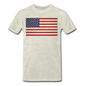 Vintage US Flag - Men's Premium T-Shirt - heather oatmeal