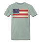 Vintage US Flag - Men's Premium T-Shirt - steel green