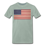 Vintage US Flag - Men's Premium T-Shirt - steel green