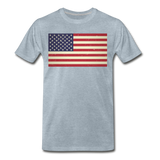 Vintage US Flag - Men's Premium T-Shirt - heather ice blue