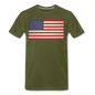 Vintage US Flag - Men's Premium T-Shirt - olive green