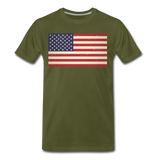 Vintage US Flag - Men's Premium T-Shirt - olive green