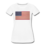 Vintage US Flag - Women’s Premium T-Shirt - white