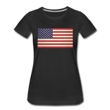 Vintage US Flag - Women’s Premium T-Shirt - black