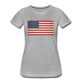 Vintage US Flag - Women’s Premium T-Shirt - heather gray