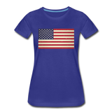 Vintage US Flag - Women’s Premium T-Shirt - royal blue