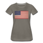 Vintage US Flag - Women’s Premium T-Shirt - asphalt gray