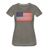 Vintage US Flag - Women’s Premium T-Shirt - asphalt gray