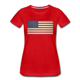 Vintage US Flag - Women’s Premium T-Shirt - red