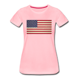 Vintage US Flag - Women’s Premium T-Shirt - pink