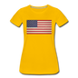 Vintage US Flag - Women’s Premium T-Shirt - sun yellow