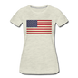 Vintage US Flag - Women’s Premium T-Shirt - heather oatmeal