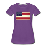 Vintage US Flag - Women’s Premium T-Shirt - purple