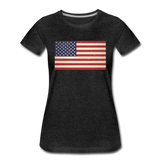 Vintage US Flag - Women’s Premium T-Shirt - charcoal gray