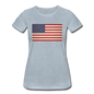 Vintage US Flag - Women’s Premium T-Shirt - heather ice blue