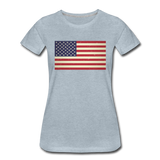 Vintage US Flag - Women’s Premium T-Shirt - heather ice blue