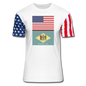 US & Delaware Flags -  Stars & Stripes T-Shirt - white