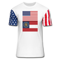 US & Georgia Flags -  Stars & Stripes T-Shirt - white